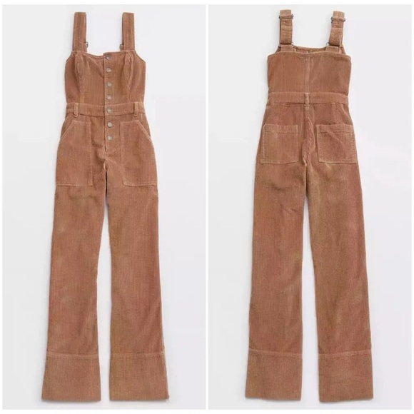 aerie Pants - NWT Aerie Kick Flare Corduroy Overalls